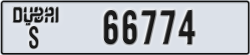 dubai - code - S - number -66774