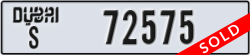 dubai - code - S - number -72575
