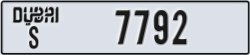 dubai - code - S - number -7792