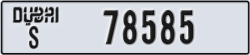 dubai - code - S - number -78585