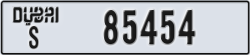 dubai - code - S - number -85454