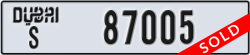dubai - code - S - number -87005