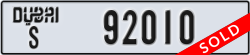 dubai - code - S - number -92010