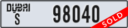 dubai - code - S - number -98040