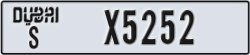 dubai - code - S - number -X5252