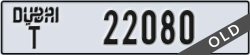 dubai - code - T - number -22080
