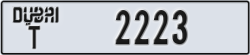 dubai - code - T - number -2223