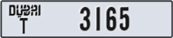 dubai - code - T - number -3165