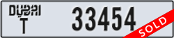 dubai - code - T - number -33454