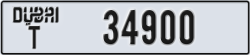 dubai - code - T - number -34900