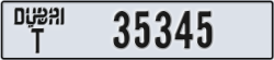 dubai - code - T - number -35345
