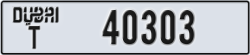 dubai - code - T - number -40303