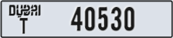 dubai - code - T - number -40530