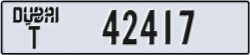 dubai - code - T - number -42417