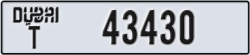 dubai - code - T - number -43430