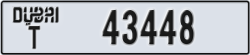 dubai - code - T - number -43448