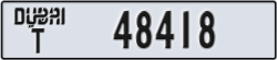 dubai - code - T - number -48418