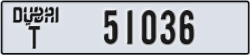 dubai - code - T - number -51036