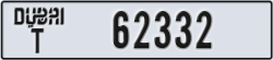 dubai - code - T - number -62332