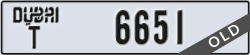 dubai - code - T - number -6651