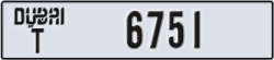 dubai - code - T - number -6751