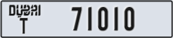 dubai - code - T - number -71010