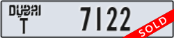 dubai - code - T - number -7122