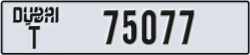 dubai - code - T - number -75077