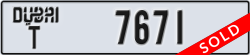 dubai - code - T - number -7671