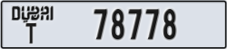 dubai - code - T - number -78699