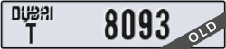 dubai - code - T - number -8093
