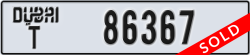 dubai - code - T - number -86367