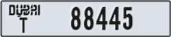 dubai - code - T - number -88445