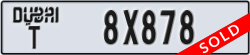 dubai - code - T - number -8X878