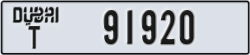 dubai - code - T - number -91920