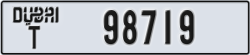 dubai - code - T - number -98719