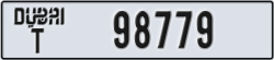 dubai - code - T - number -98779
