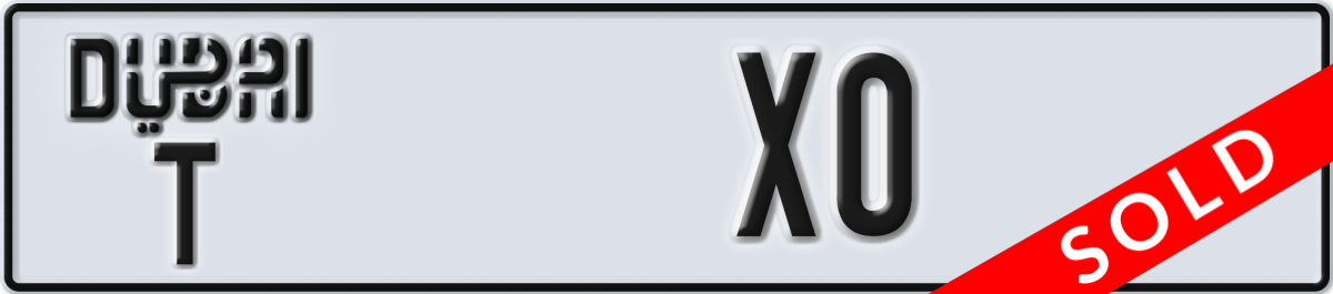dubai License Plate Number X0 Code T