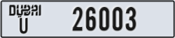 dubai - code - U - number -26003