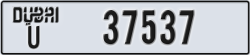 dubai - code - U - number -37537