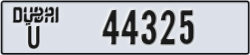 dubai - code - U - number -44325
