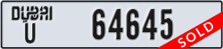 dubai - code - U - number -64645