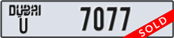 dubai - code - U - number -7077