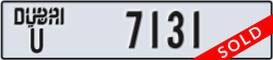 dubai - code - U - number -7131