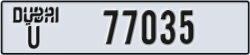 dubai - code - U - number -77035