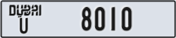 dubai - code - U - number -8010