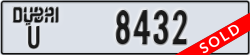 dubai - code - U - number -8432