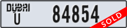 dubai - code - U - number -84854