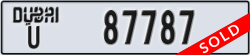 dubai - code - U - number -87787