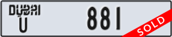 dubai - code - U - number -881